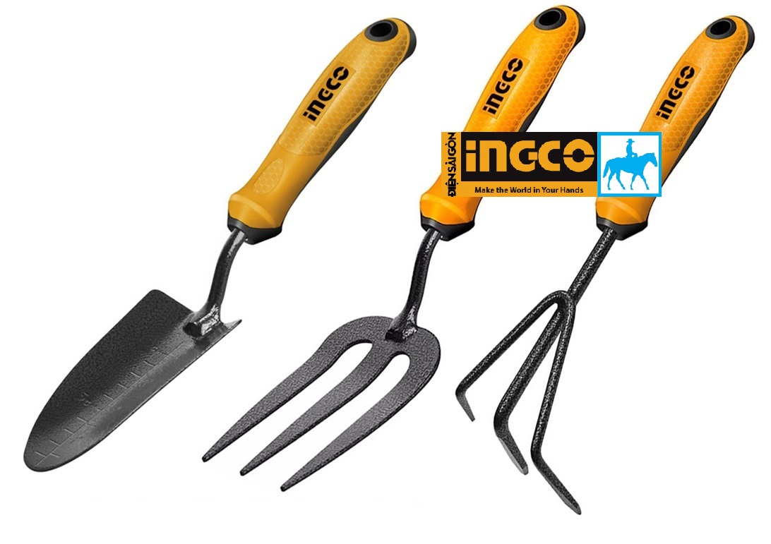 Bộ 3 dụng cụ làm vườn trồng cây 320mm INGCO HFTT658 HFTF38 HGR1008