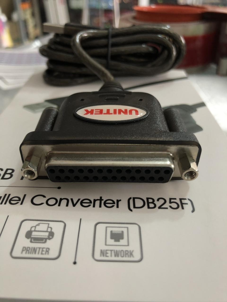 Cáp máy in chuyển từ usb sang parallel lpt đực - unitek y-121