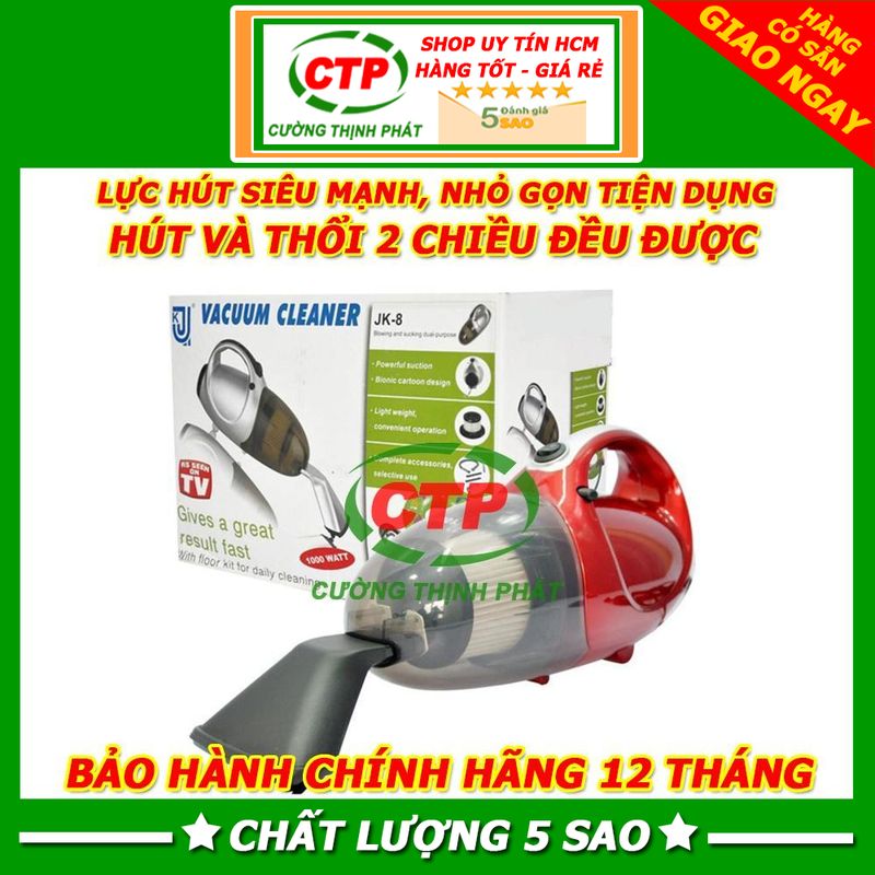 Máy Hút Bụi Cầm Tay Gia Đình Ô Tô Xe Hơi JK08