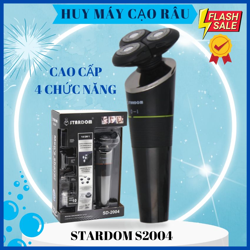 Máy cạo râu 4 chức năng cao cấp Shaver Stardom S-2004 chống nước, cạo siêu nhanh