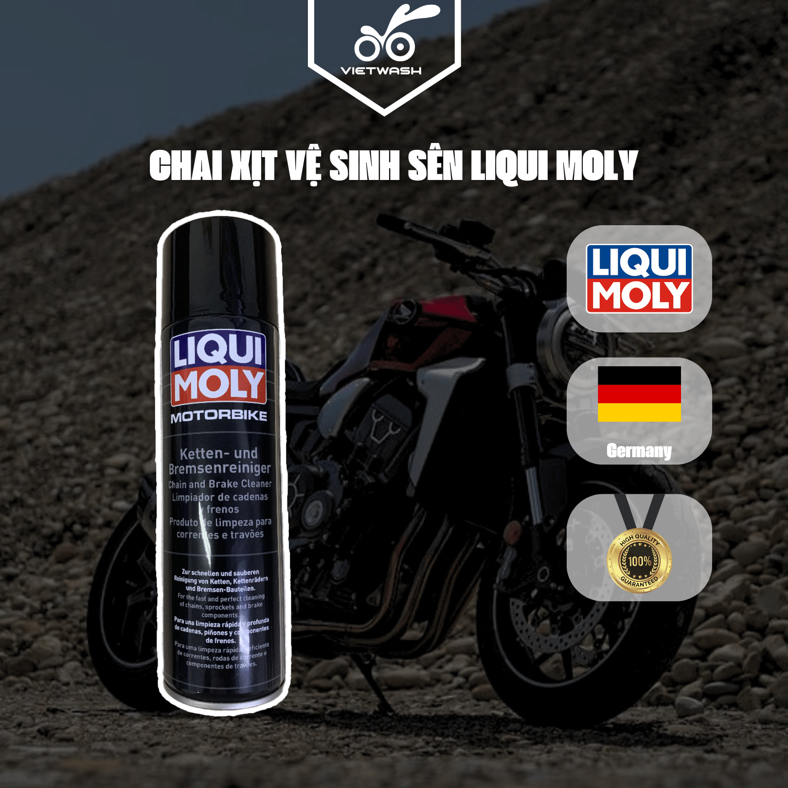 Chai xịt vệ sinh sên, vệ sinh thắng Liqui Moly 500ml