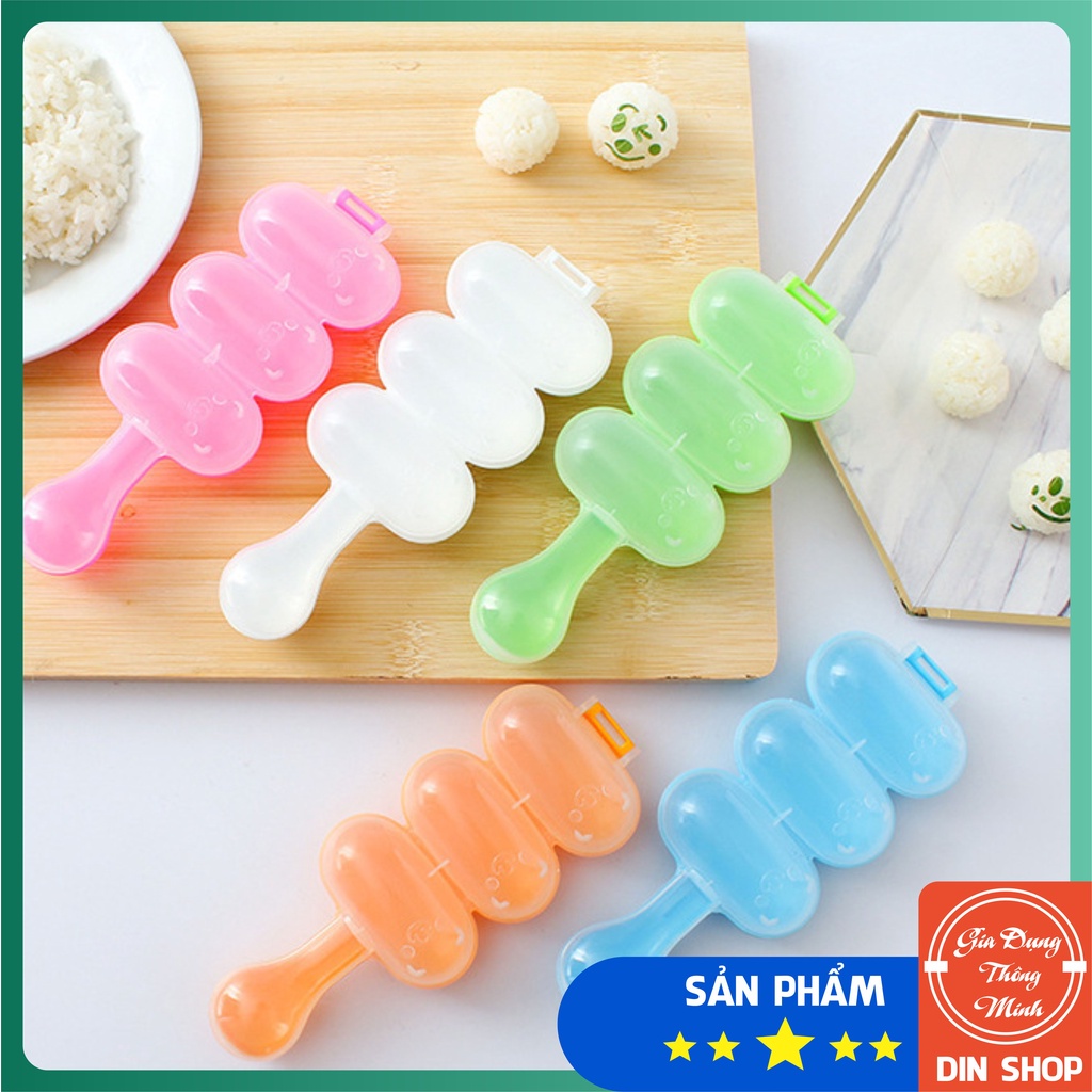 Khuôn lắc cơm tạo hình ️️ Bộ khuôn lắc tạo hình cơm nắm cho bé ăn dặm kèm thìa và hộp đựng