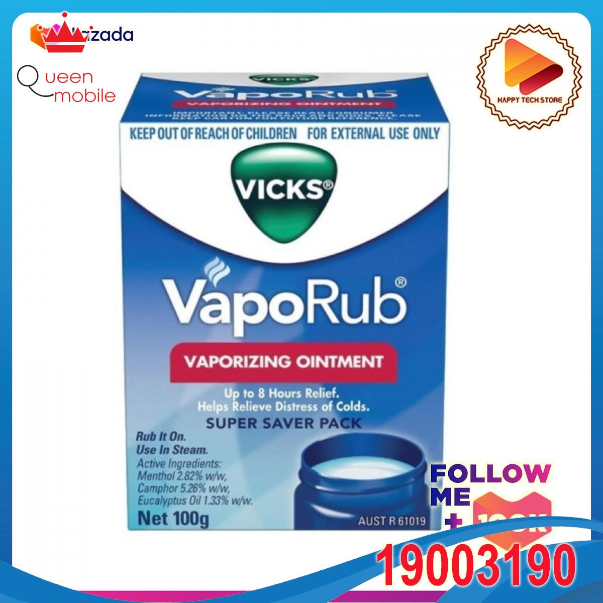 Dầu Bôi Ấm Ngực Giảm Ho Cho Trẻ Vicks VapoRub 100g (Úc)