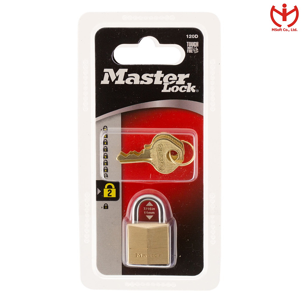 Ổ Khóa Master Lock 120 EURD - Thân Đồng Rộng 20mm Khóa Vali - MSOFT