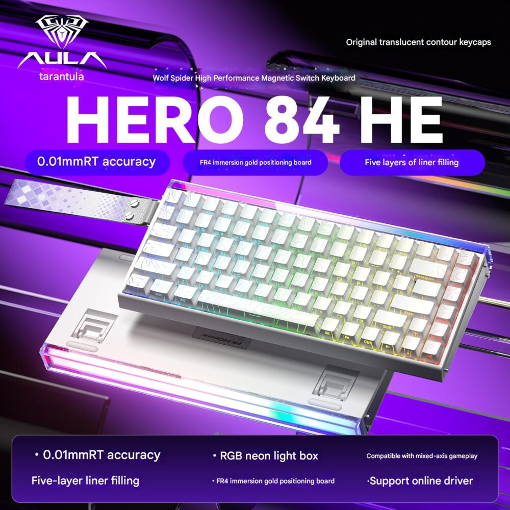 Bàn Phím cơ 1 mode dây AULA HERO 84 HE