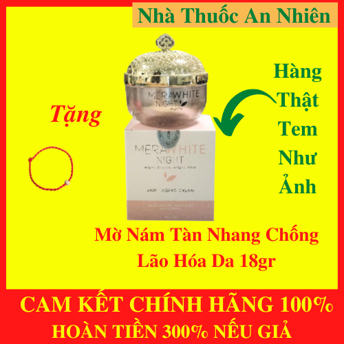 Kem Merawhite Chính Hãng - Mờ Nám, Tàn Nhang, Chống Lão Hóa Da-Kem Mera White Ngày 18gr + Tặng Mặt Nạ Cao Cấp Trắng Da Hàn Quốc Xskin - AN001