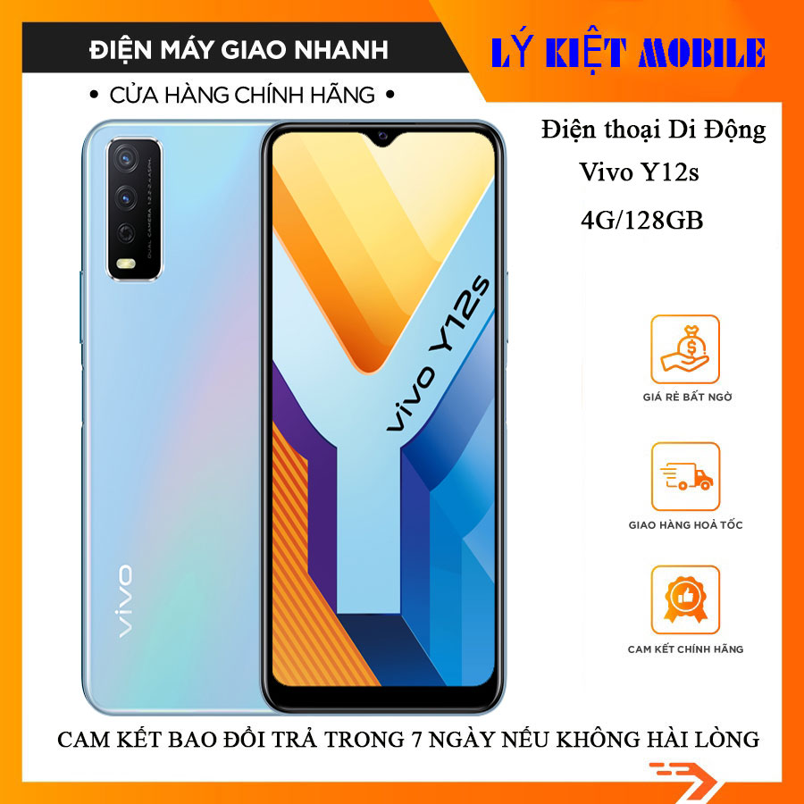 Điện thoại vivo y12s ram 4g/128gb máy chính hãng tặng kèm ốp lưng
