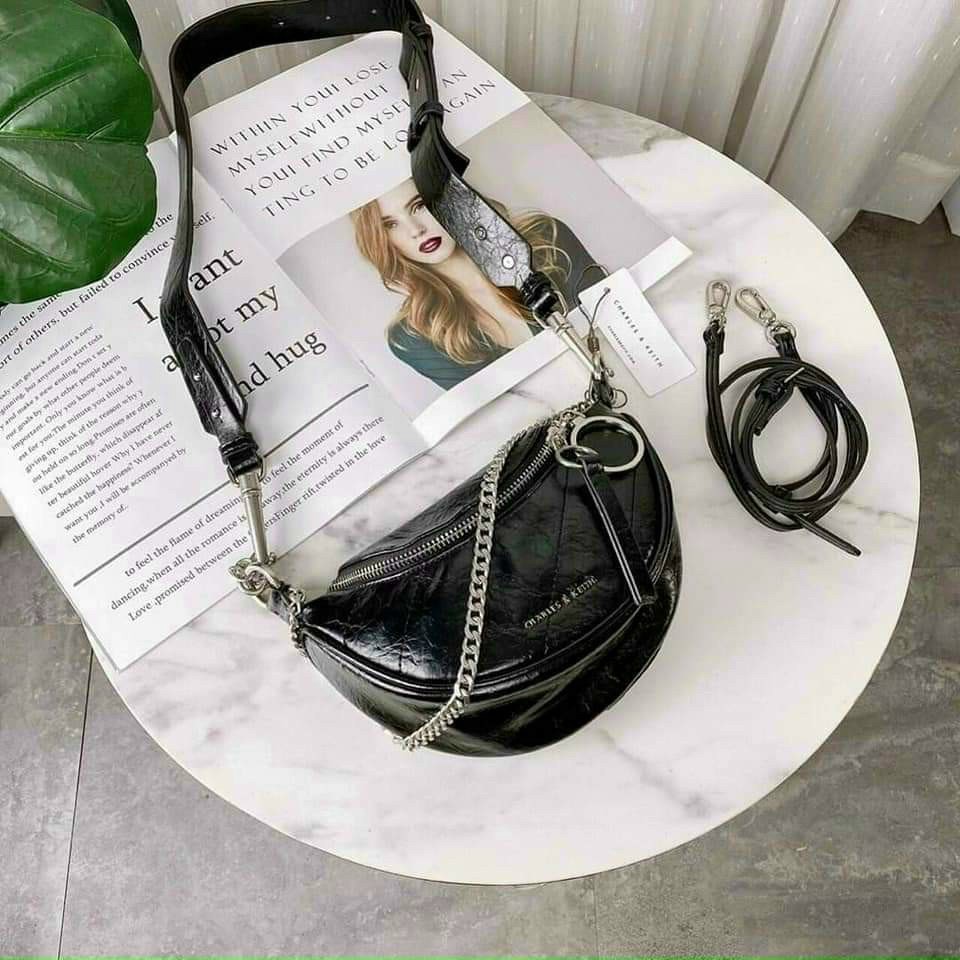 [Hoàn Tiền 15%]túi bao tử ck kèm xích- túi đeo bụng- túi đeo ngực da rắn mềm( kèm viedeo thật)