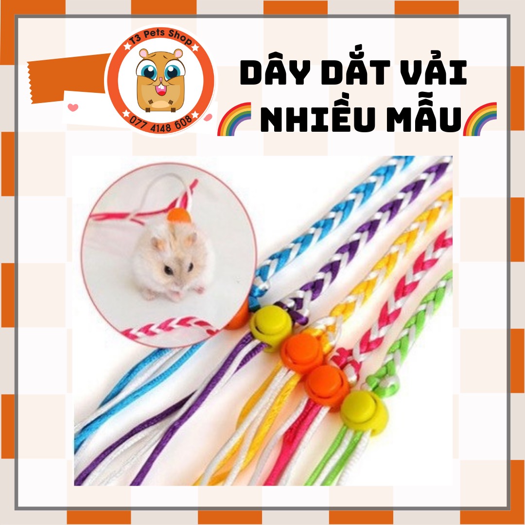 Dây dắt hamster - sóc - thỏ - bọ bằng vải