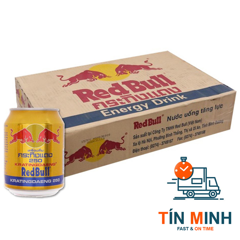 Nước tăng lực Redbull Việt Nam thùng 24 lon 250ml - Cty TM