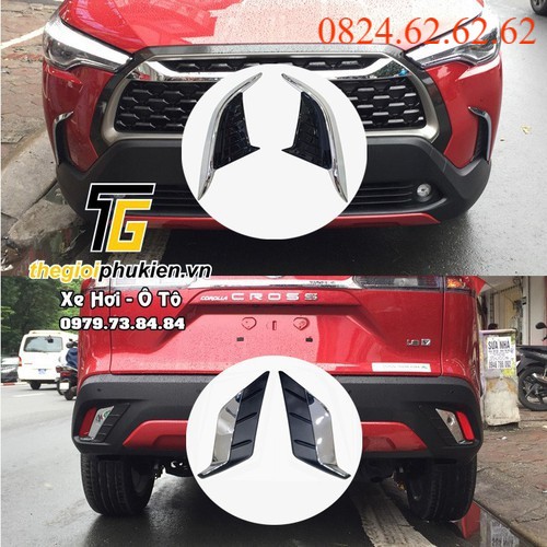 Bộ ốp đèn gầm mạ crom toyota corolla cross 2020-2021