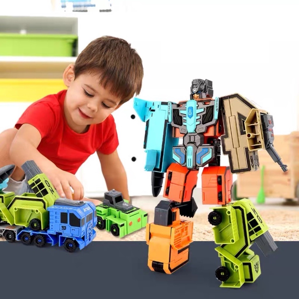 Sét chữ số lắp ghép biến hình trọn bộ từ 0 đến 9 size to đại dễ dàng xoay các khớp biến từ chữ số thành máy bay, xe tăng, xe cẩu hoặc ghép thành siêu nhân rô bốt cực chất, cho bé vừa học vừa chơi