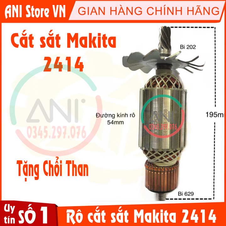 Roto máy cắt sắt bàn makita 2414 - rotor máy cắt sắt dongcheng và dca 04-355