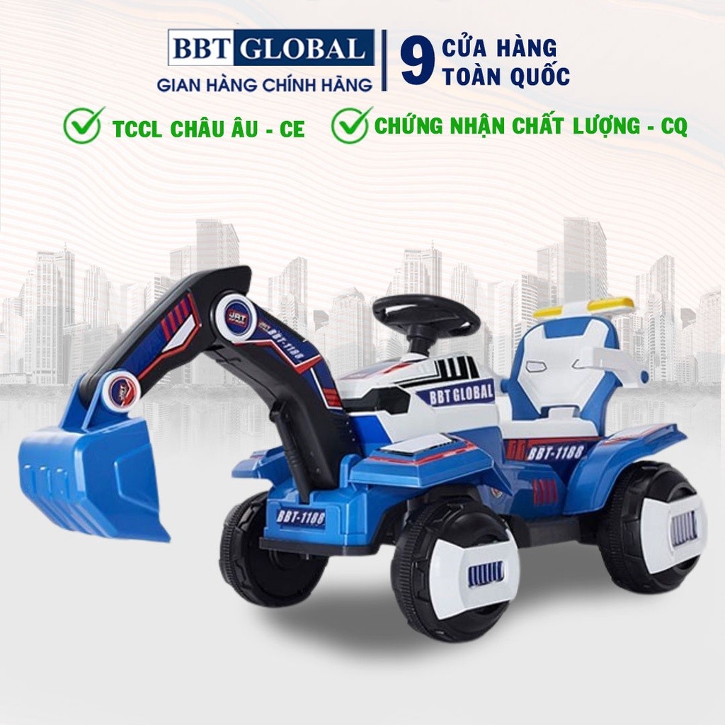 Xe cần cẩu điện trẻ em có cỡ lớn BBT Global BBT-1188 - oto dien tre em, xe oto điện, oto do choi, xe điện trẻ em