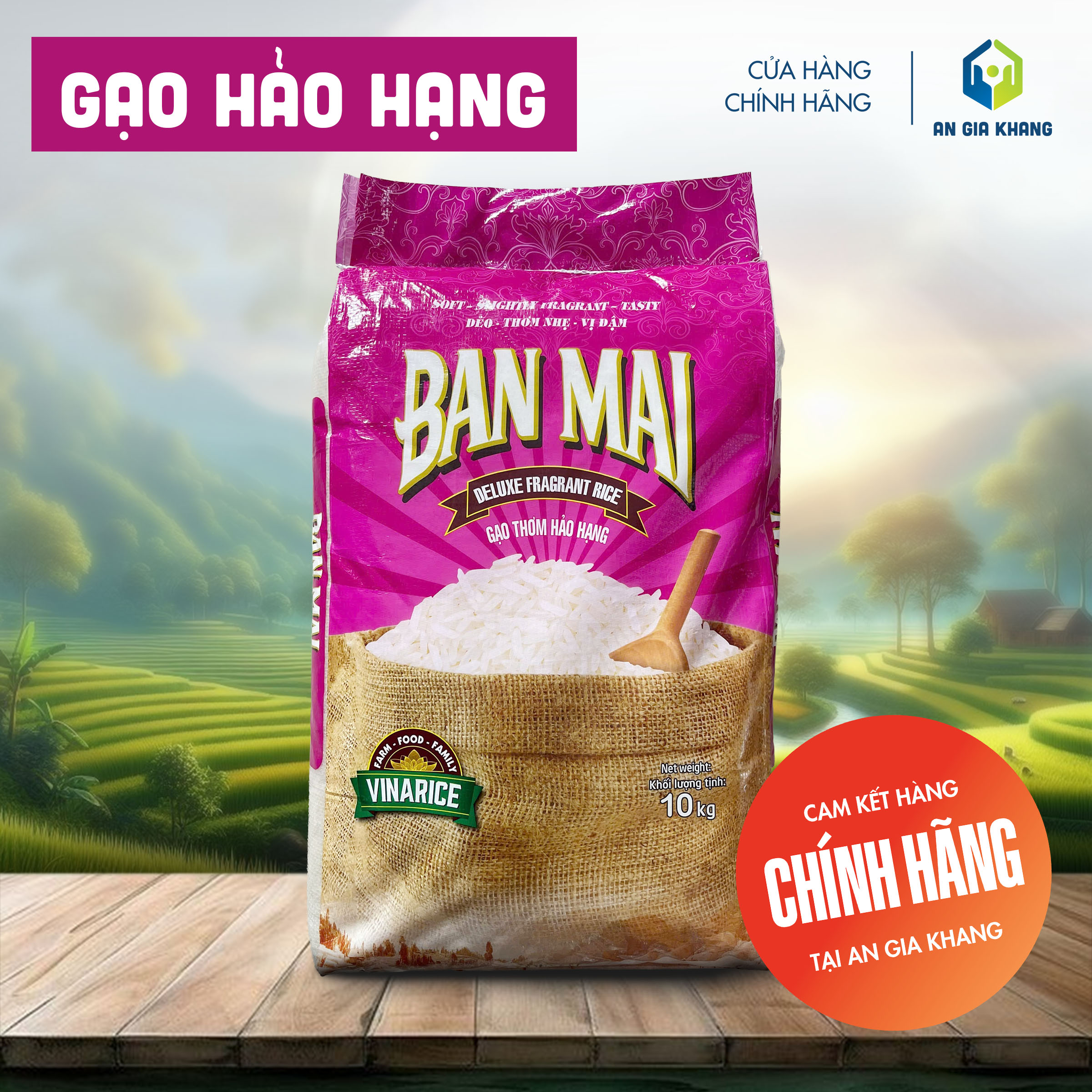 [Túi 10KG, 20KG] Gạo Ban Mai Hảo Hạng Phù Hợp Bếp Ăn Tập Thể - An Gia Khang Food