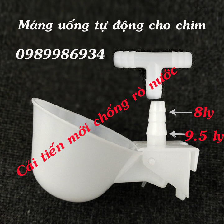Máng uống tự động cho chim câu, chim cút, chim cảnh
