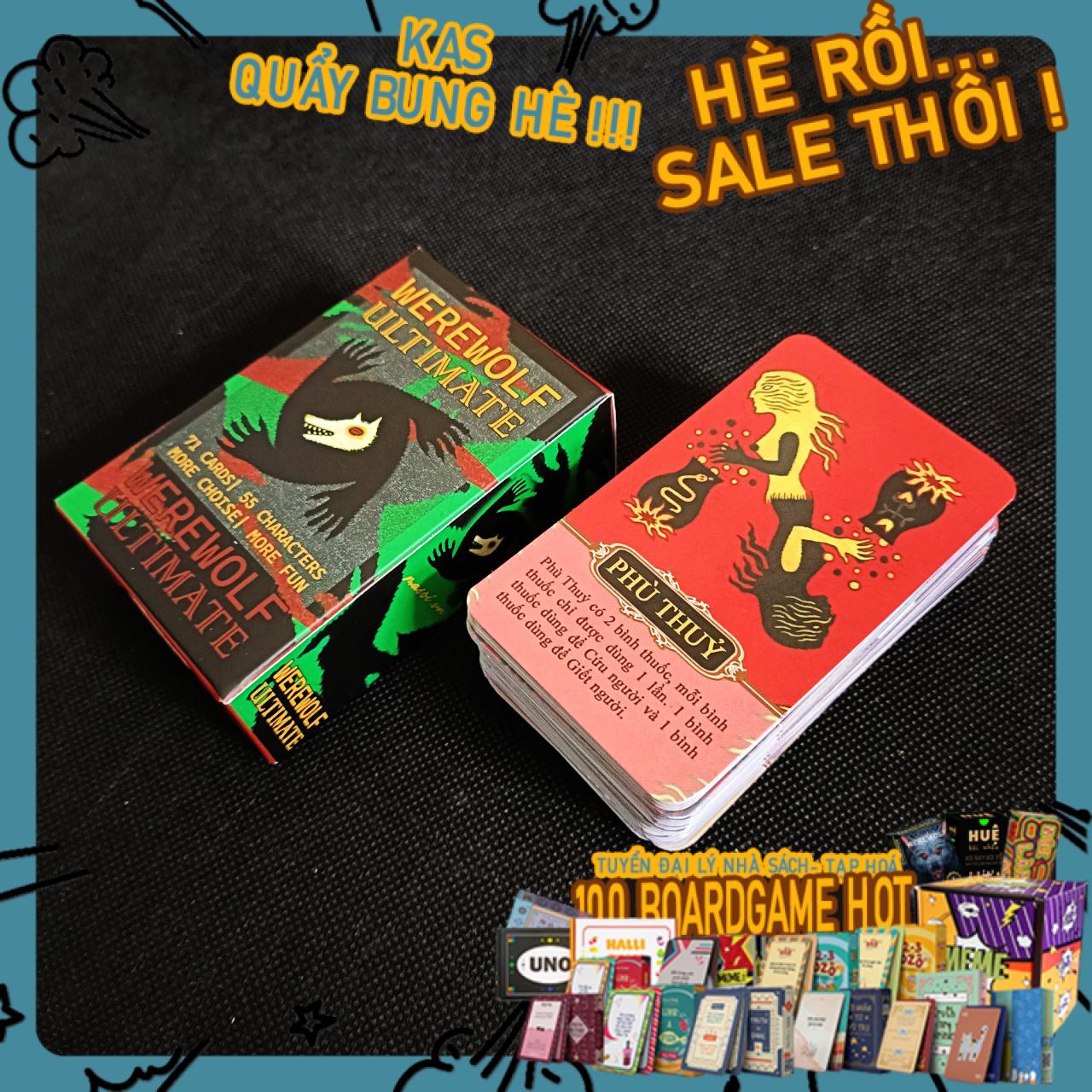 Bộ Bài Ma Sói Ultimate Việt hóa gồm 70 lá bộ bài Boardgame KAS - KPOP ALL STARS