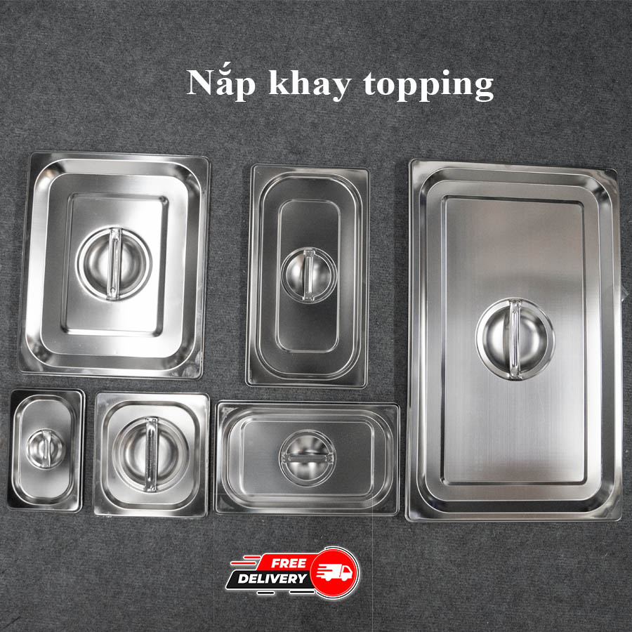 Nắp khay đựng thạch topping trà sữa chất liệu inox nhiều kích thước NTPT06