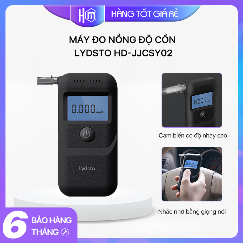 Máy đo nồng độ cồn Lydsto HD-JJCSY02 bản quốc tế có âm thanh cảnh báo, độ nhạy cao đo nhanh chính xác - Bảo hành 6 tháng