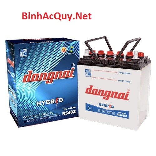 Bình ắc quy đồng nai ns40zls dùng cho thắp sáng bóng đèn, quạt, kích cá...