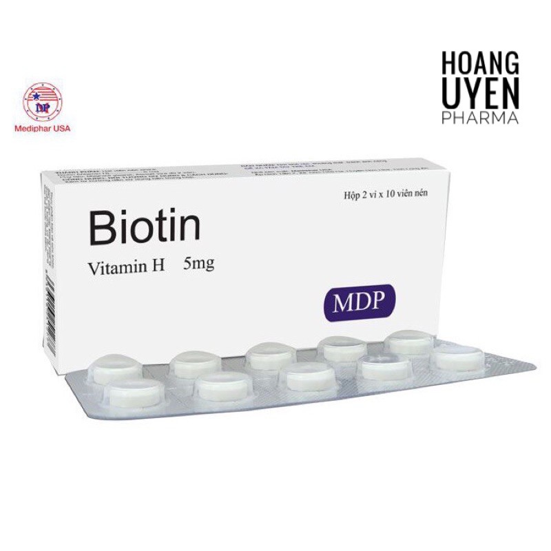 Vitamin h - biotin 5mg - hộp 20 viên