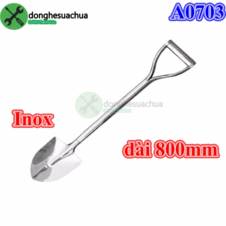Xẻng làm vườn inox 800mm c-mart a0703