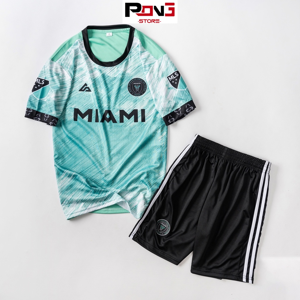 Bộ quần áo đá bóng nam nữ câu lạc bộ Miami CF và ManCity , chất thun lạnh thoáng mát của Bon_store
