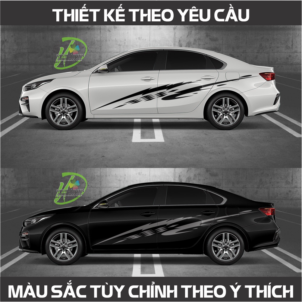 Decal tem xe cerato 2019 - 2021 mẫu 001