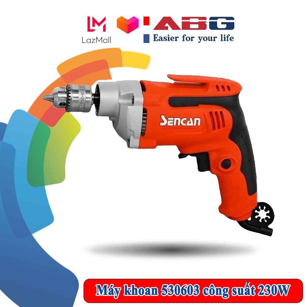 Máy khoan sencan 530603 công suất 230w sử dụng tốc độ tối đa 0-3500 vòng/ phút giúp khoan gỗ, sắt thép hiệu quả - hàng chính hãng