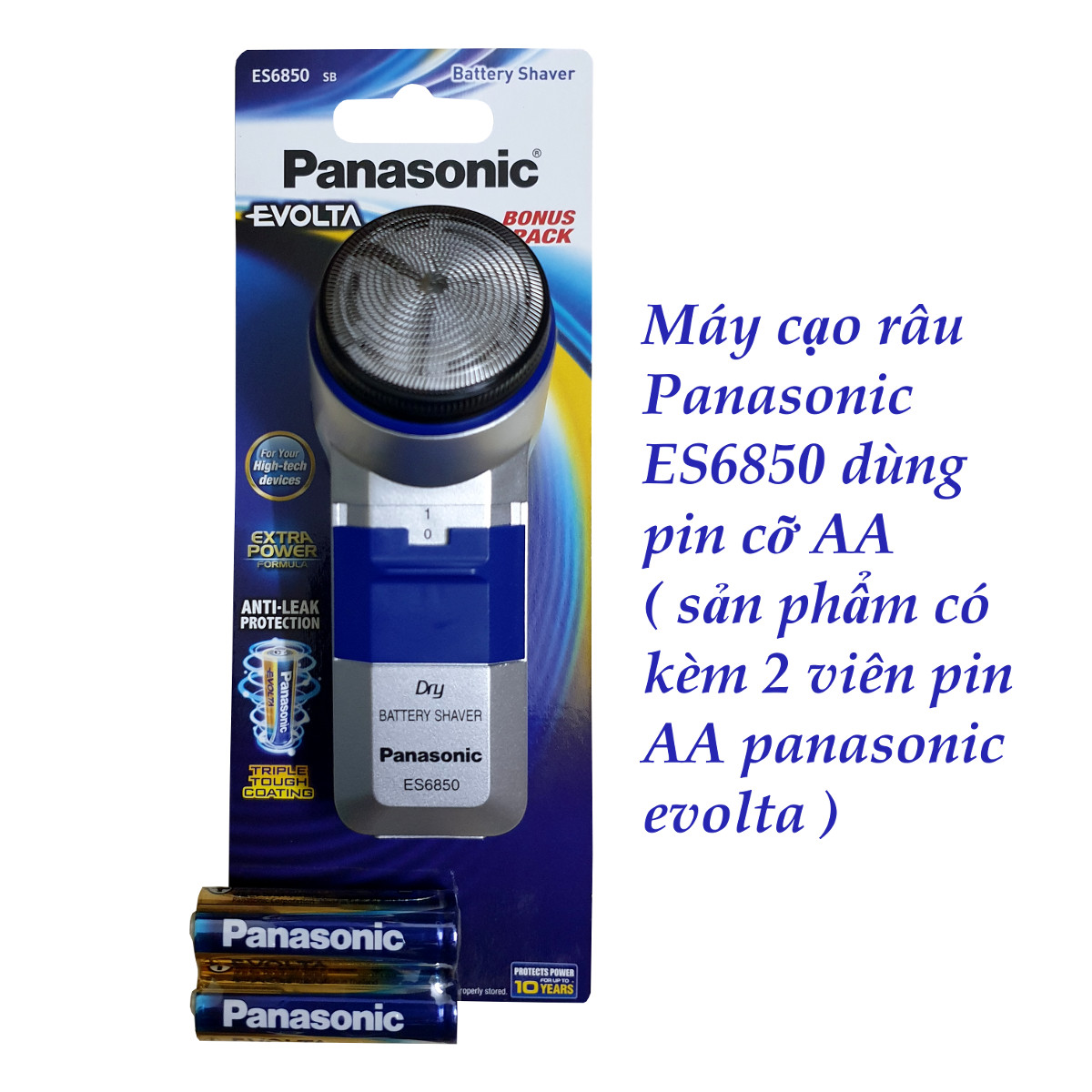 Máy cạo râu panasonic ES6850 kiểu khô dùng pin ( Hàng nhập khẩu). Xuất xứ Thái lan