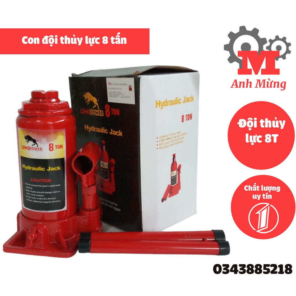 Con đội thủy lực 8 tấn Kích oto - kích thủy lực