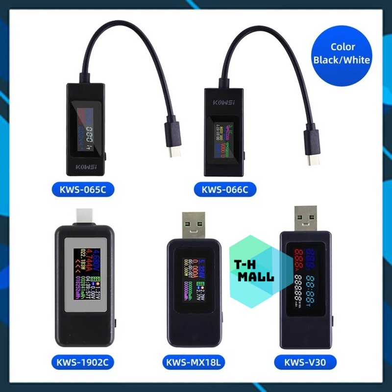 Usb tester / thiết bị kiểm tra test dung lượng điện áp dòng xả kws 1902c mx18l 065c