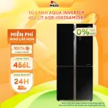 [Trả góp 0%] Tủ lạnh Aqua Inverter 456 lít Multi Door AQR-IG525AM GB - Chế độ thông minh tự điều chỉnh nhiệt độ các ngăn, Chế độ kỳ nghỉ tiết kiệm điện