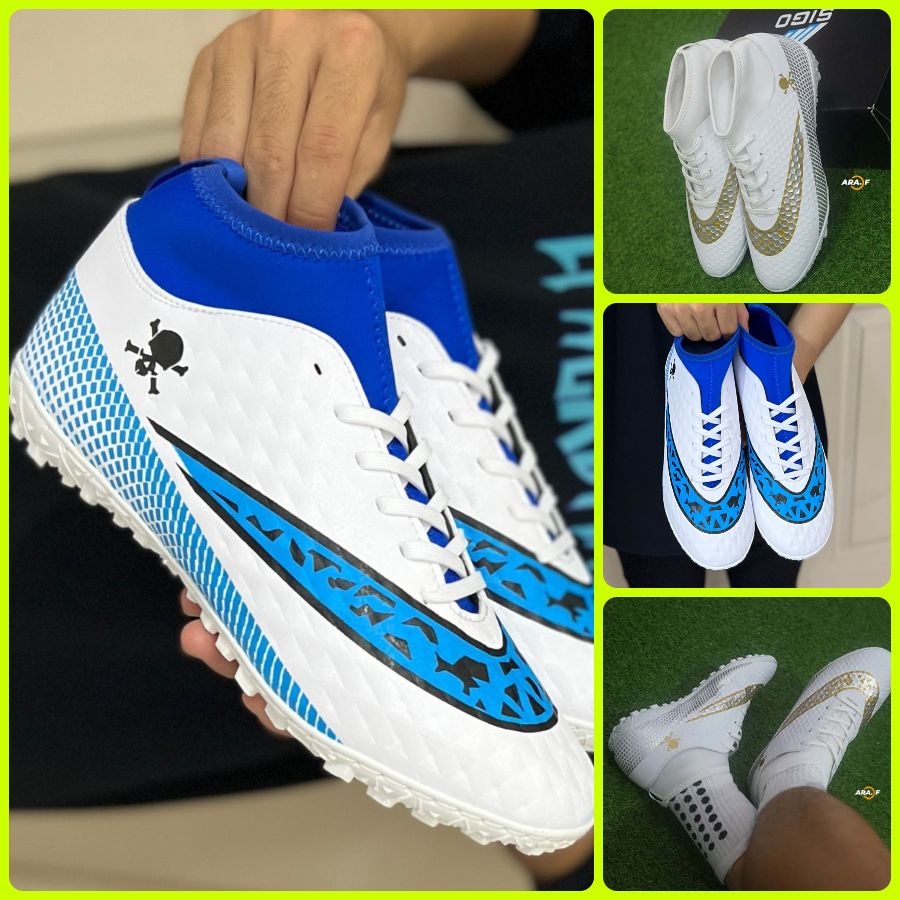 ▣✱ Giày đá bóng nam SUPERFLY MINO cổ cao Dòng ôm chân may đế bảo hành