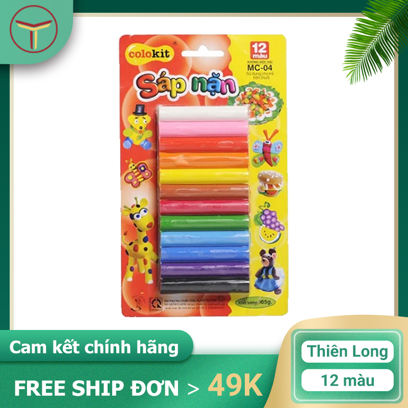 Sáp nặn 12 màu colokit mc-04 thiên long