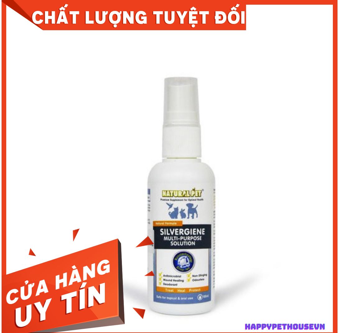 Chai xịt kháng khuẩn đa năng nano bạc chuyên dùng cho thú cưng chó mèo 60ml