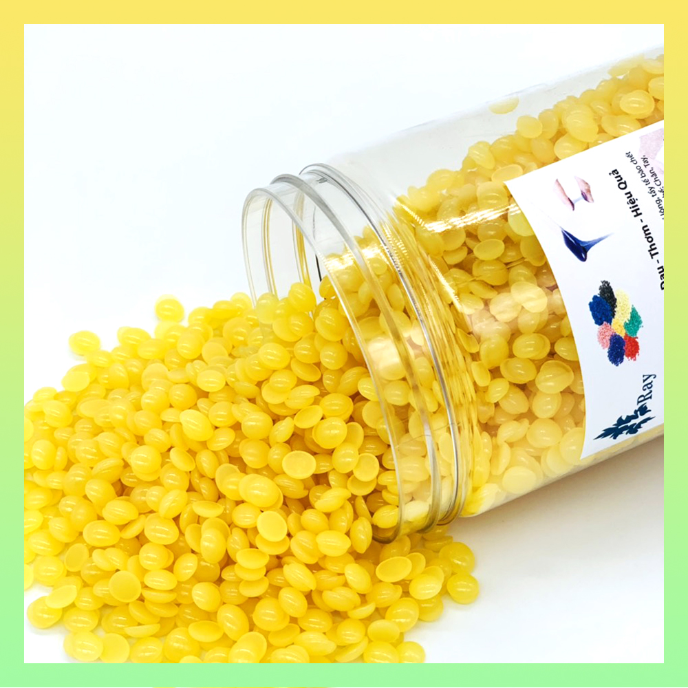 Sáp Wax Lông RAY HŨ 500 gram + Tặng 10 que wax lông - Hiệu quả wax tẩy lông nách, lông tay, chân, wax bikini, râu, ria mép - wax lông an toàn - wax lông an lành - wax lông tại nhà