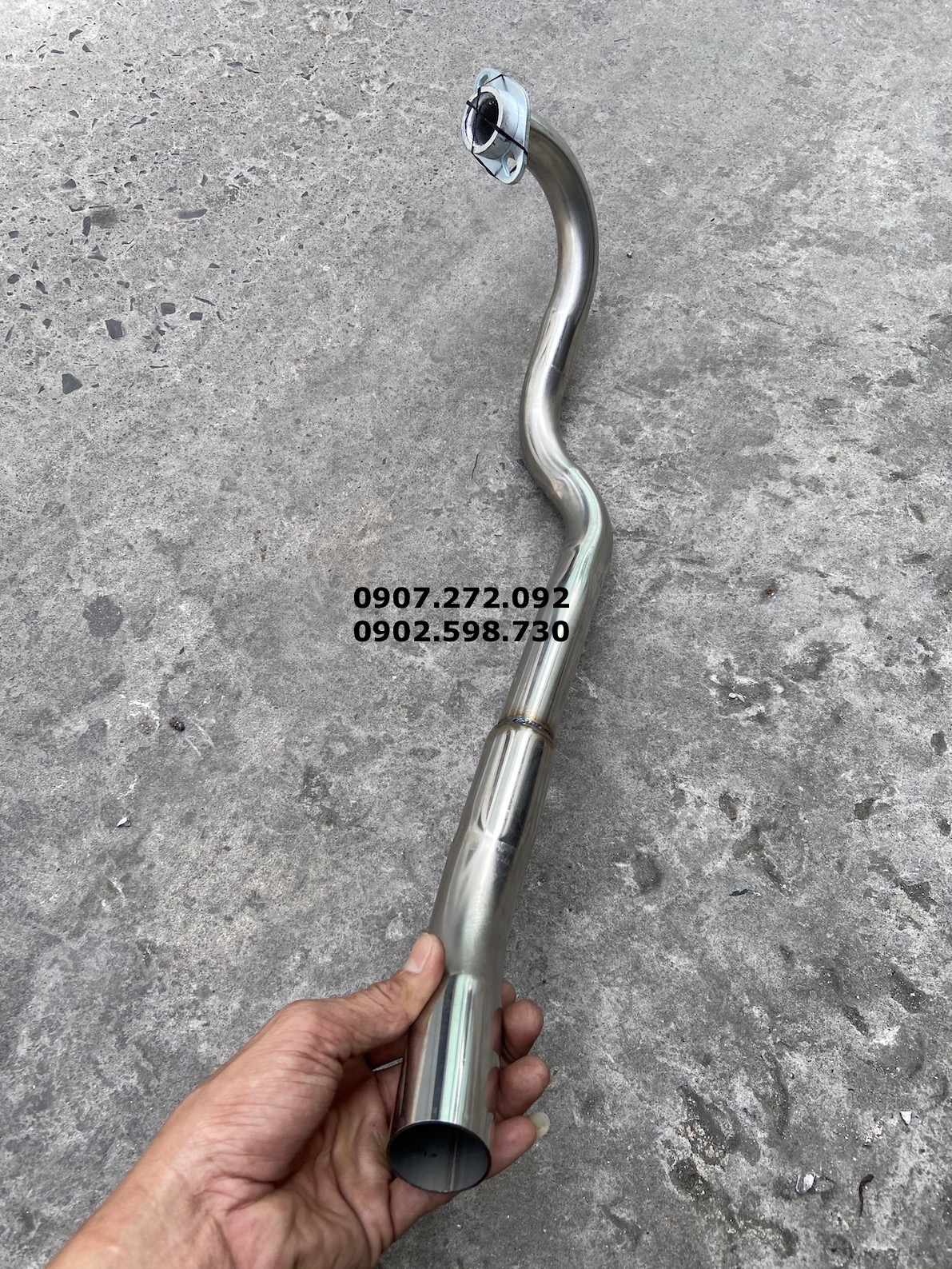 [HCM] Cổ pô inox 304 phi 32mm x1,5mm loại dài gắn pô zin cho exciter 150