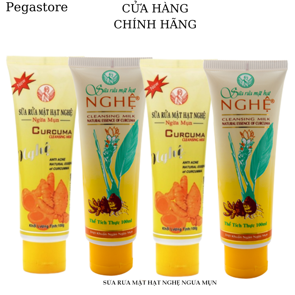 Sữa rửa mặt nghệ thorakao nghệ lá/nghệ củ - srm nghệ 100g - pegastore