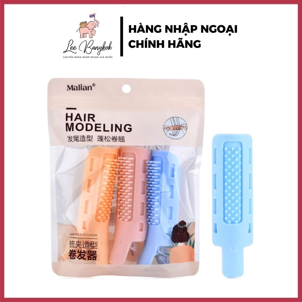 Set 3 cái kẹp phồng tóc giúp uốn phồng chân tóc, cúp tóc mái, tóc dài màu pastel dễ thương
