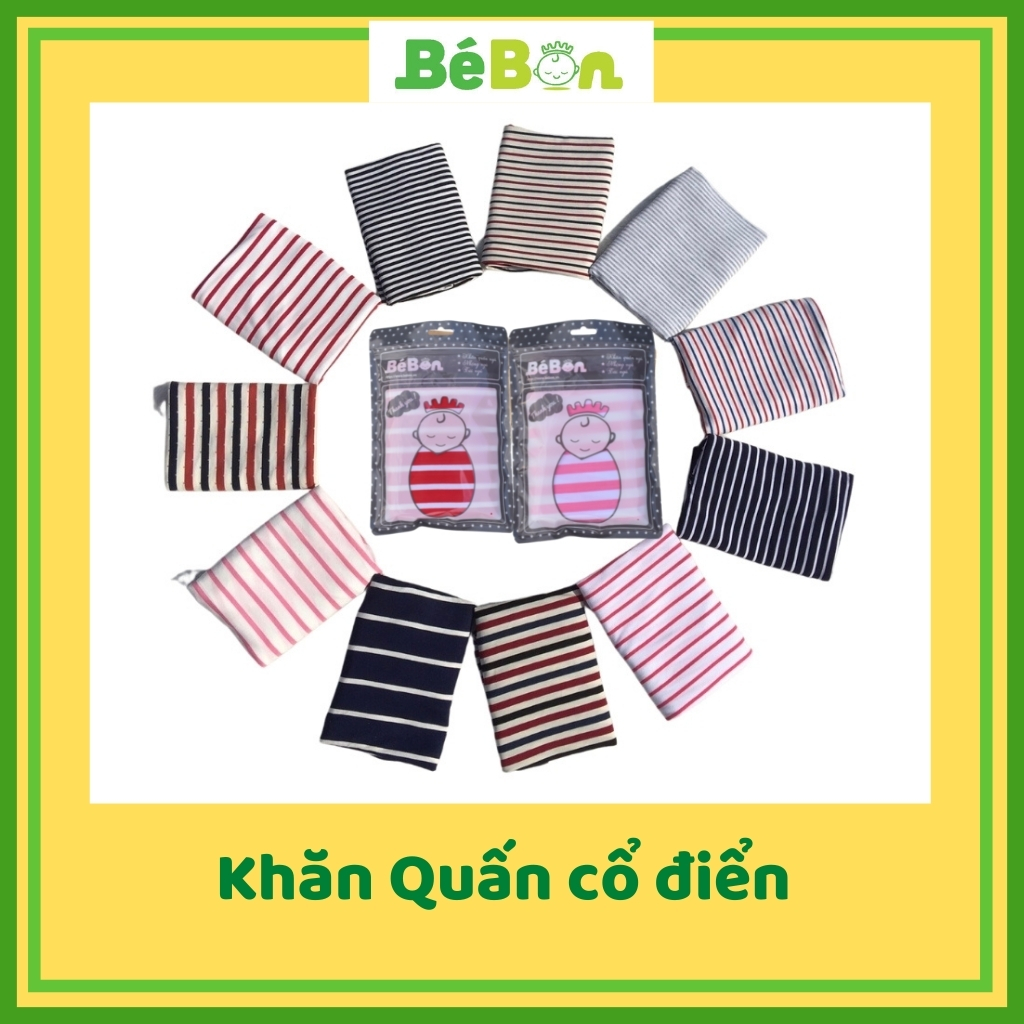 Quấn chũn Bé Bon giúp bé ngủ ngon giảm giật mình (khăn quấn cổ điển) vải đẹp như quấn chũn cocoon