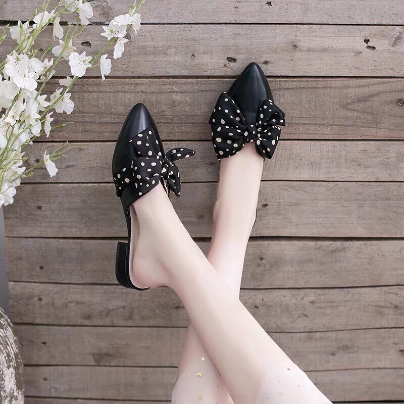 Sục nữ thắt nơ chấm bi chất da bền đẹp tiên lợi giá xưởng