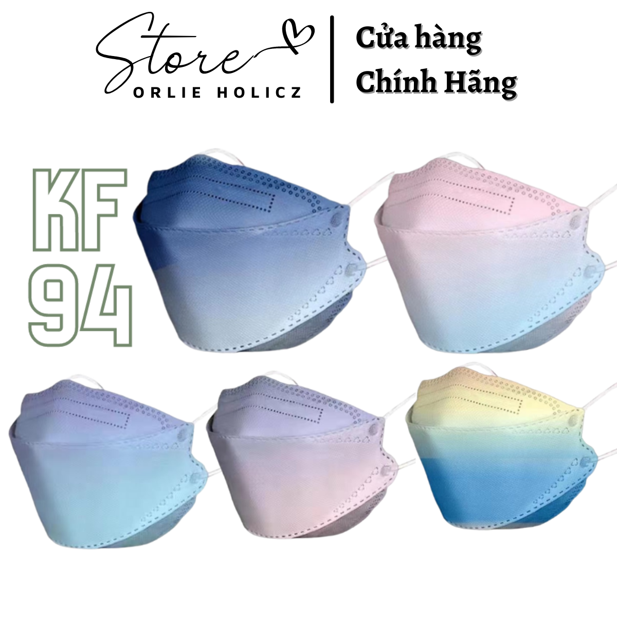 Khẩu trang KF94 loang màu siêu xinh hot trend