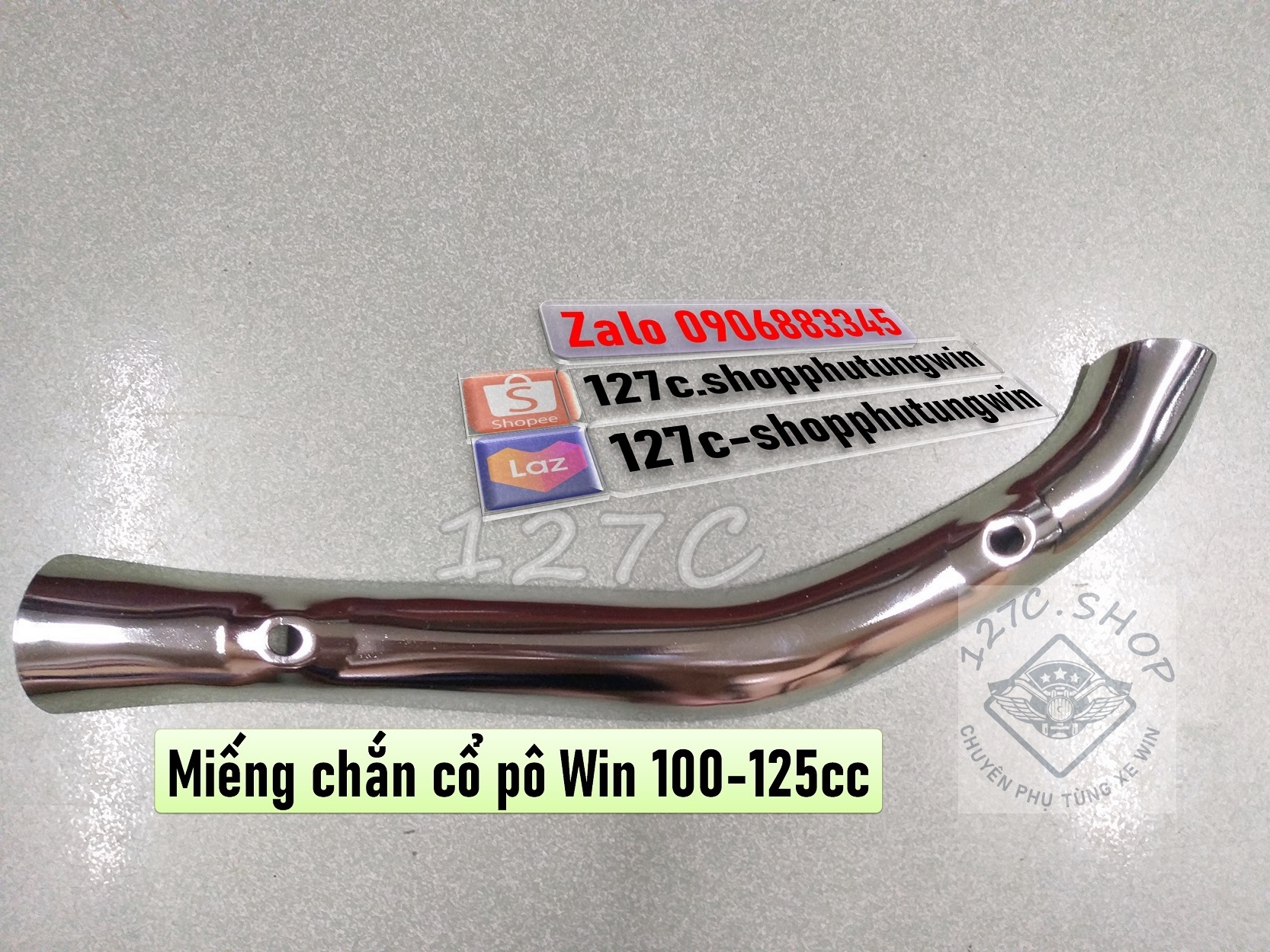 Miếng chắn cổ pô win 100/ 125cc