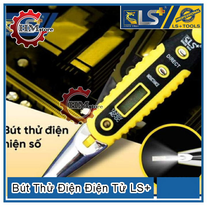 Bút thử điện cao cấp hiện số vôn LS+, có đèn led - Bút thử điện thông minh đa năng, vít thử điện, bút thử điện - HẢI MY STORE