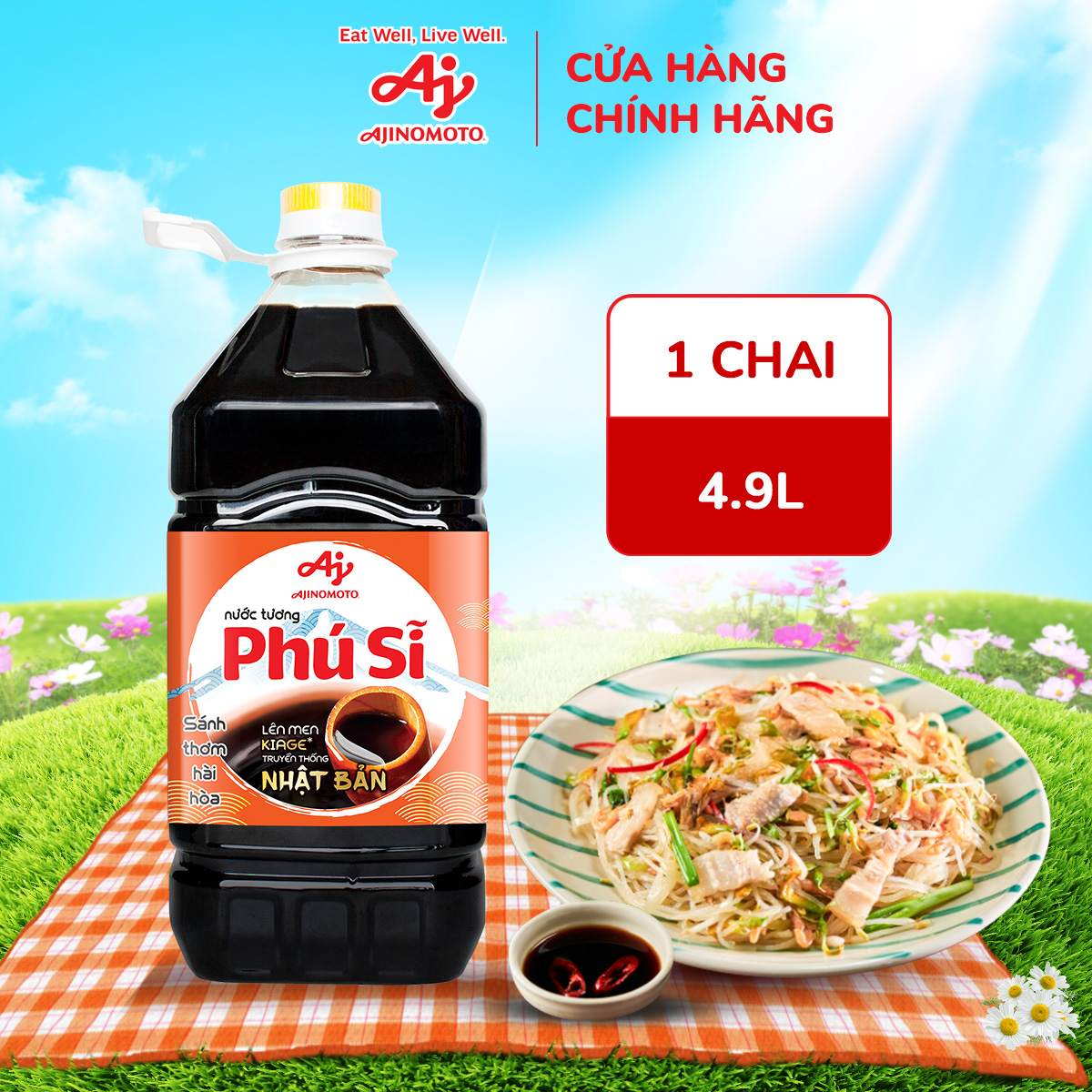 Chai Nước Tương "Phú Sĩ" 4.9l/Chai