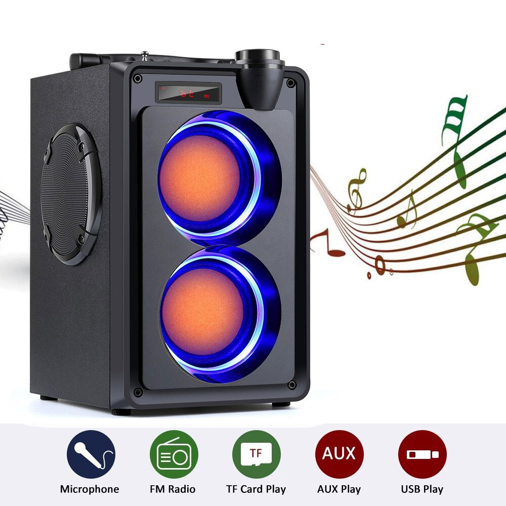Loa Bluetooh bass mạnh, Loa Bluetooth Di Động Không Dây TOPROAD 20W Siêu Bass, Công Suất Lớn, Hỗ Trợ Điều Khiển Từ Xa, Màn Hình Kỹ Thuật Số. Bảo hành 12 tháng toàn quốc