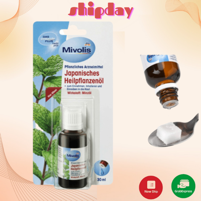Tinh Dầu Bạc Hà Mivolis Japanisches Heilpflanzenol hàng Đức 30 ml - Tinh dầu bạc hà Đức đa công dụng cho người lớn và trẻ em - Tinh dầu bạc hà Mivolis Japanisches Heilpflanzenol 30ml Đức