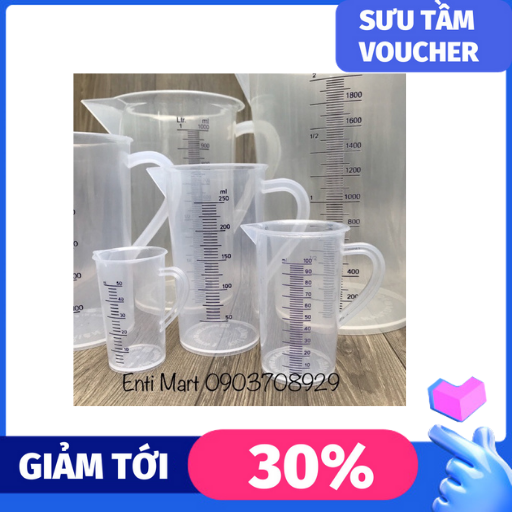 Ca đong chia vạch ly đong chia vạch nhựa đủ size chắc chắn hàng vn chất lượng cao, có vòi rút và tay cầm thuận tiện khi sử dụng