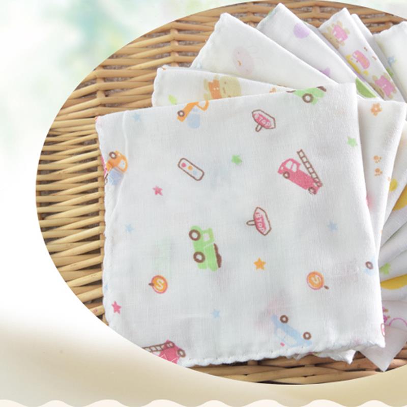 Khăn xô sữa 2 lớp cho bé in hoa gói 10 chiếc